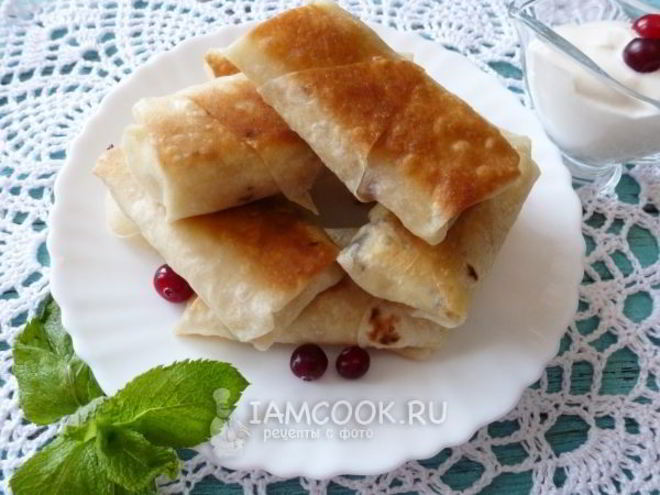 Рецепт пирожков из лаваша с творогом