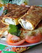 Пирожки из лаваша с зеленым луком и яйцом