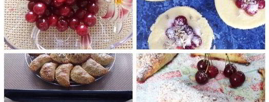 пирожки из сырного теста с капустой и вишней. Шаг 6