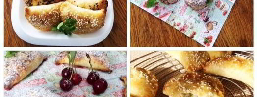 пирожки из сырного теста с капустой и вишней. Шаг 9