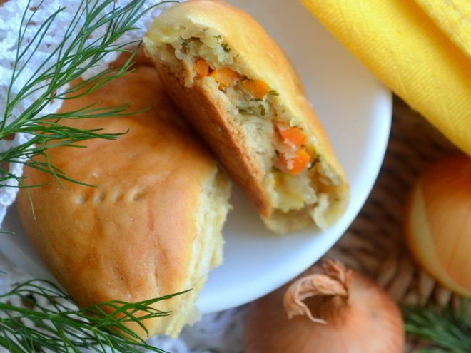 Рецепт пирожков с рыбой о овощами