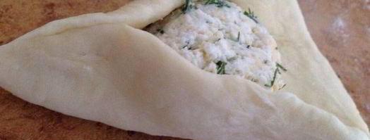 пирожки с сыром и зеленью лодочки. Шаг 7