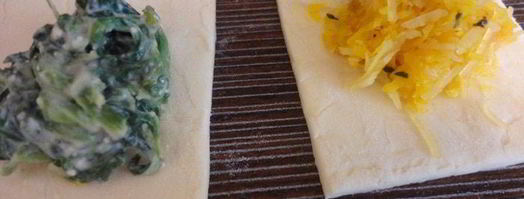 слоеные пирожки с тыквой и шпинатом. Шаг 4