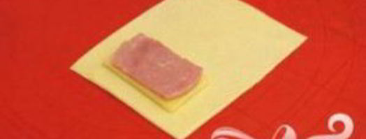 слоеные пирожки с ветчиной и сыром. Шаг 4