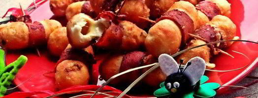 закусочные пирожки с сыром и ветчиной муравьи. Шаг 14