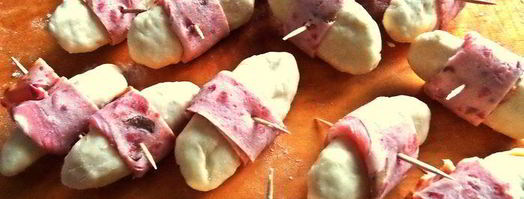 закусочные пирожки с сыром и ветчиной муравьи. Шаг 9