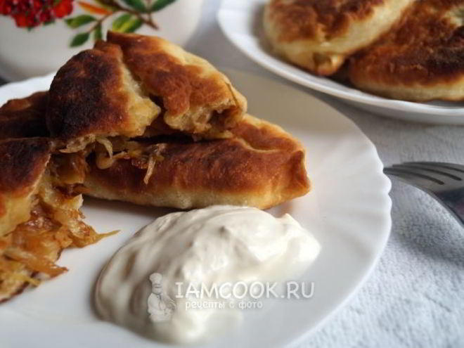Рецепт жареных пирожков с капустой