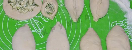 жареные пирожки с луком и яйцом на кефире. Шаг 14