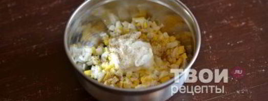 жареные пирожки с луком и яйцом. Шаг 15