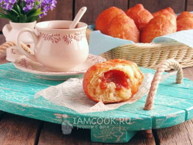 Рецепт жареных пирожков с повидлом
