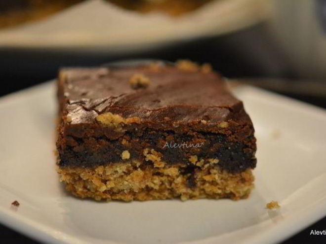 Рецепт брауни пшеничного в шоколадной глазури