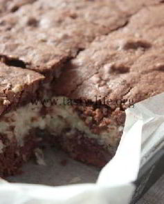 Брауни с кокосовой прослойкой