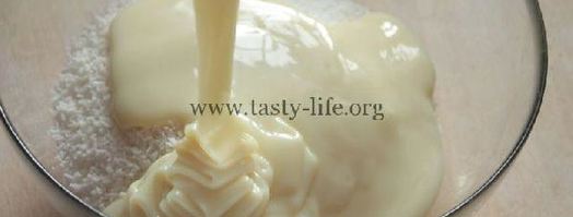 брауни с кокосовой прослойкой. Шаг 4