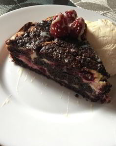 Брауни с творогом и вишней