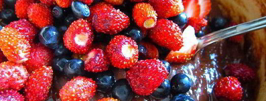 брауни с земляникой и черникой. Шаг 2