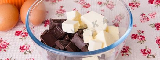 брауни с жидким шоколадом внутри. Шаг 2