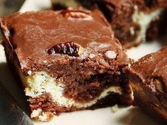 Рецепт двухцветных брауни с орехом