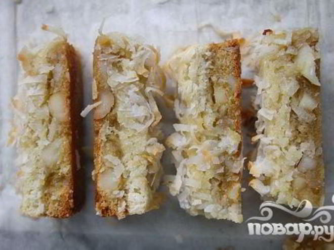 Рецепт кокосовых пирожных с орехами