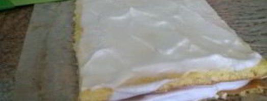 лимонное пирожное с белковым кремом. Шаг 4