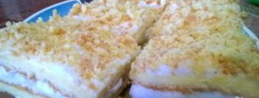 лимонное пирожное с белковым кремом. Шаг 5