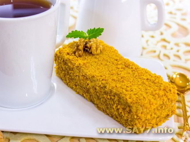 Рецепт медового пирожного