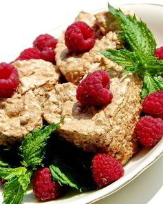 Миндально-кунжутные пирожные с мятой