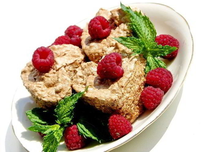 Рецепт миндально-кунжутных пирожные с мятой