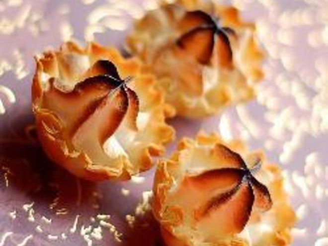 Рецепт пирожного из теста фило с меренгой