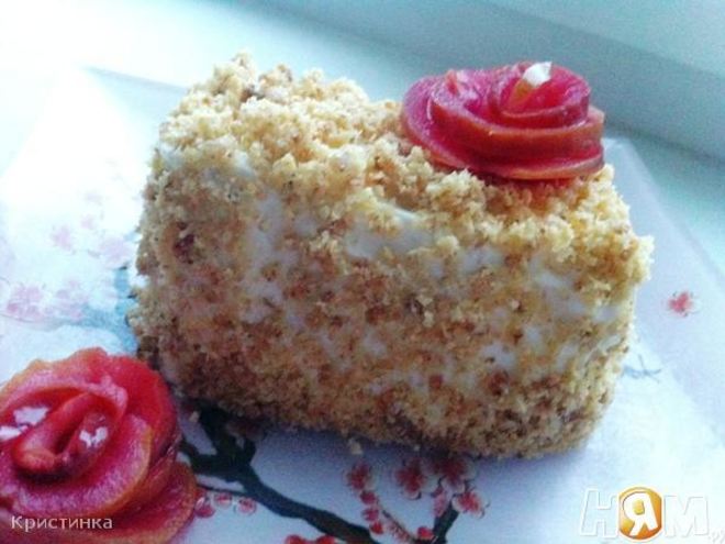 Рецепт пирожного с карамелизированными овсяными хлопьями