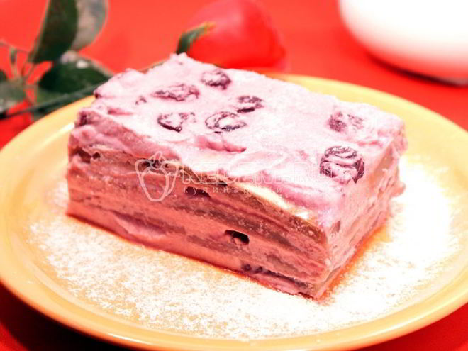 Рецепт пирожного с вишней