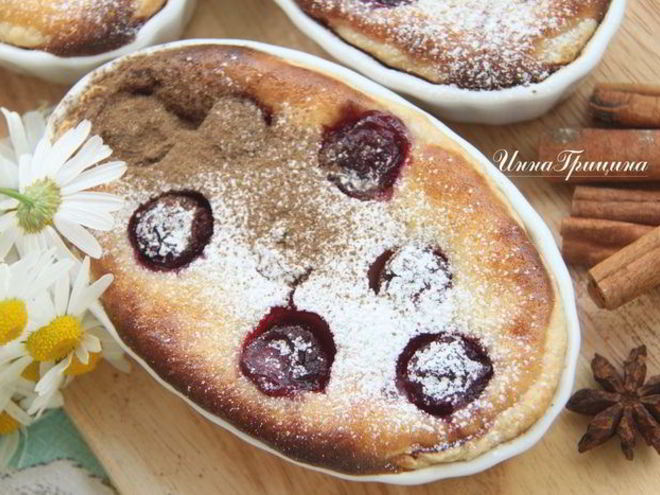 Рецепт сливочного пирожного с вишней