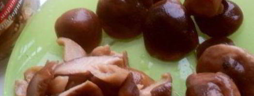 мини-пицца с грибами и ветчиной. Шаг 3