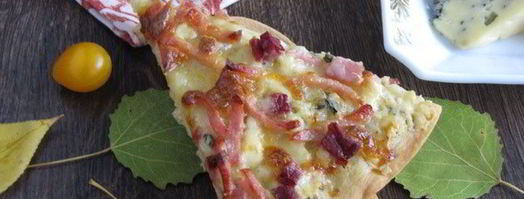 осенняя пицца с горгонзолой и ветчиной. Шаг 7