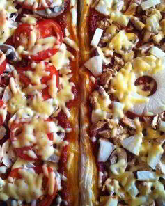 Пицца из слоеного теста