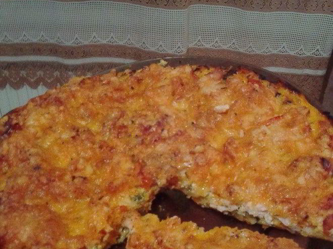 Рецепт пиццы из тыквы с курицей