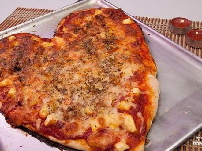 Рецепт пиццы на день святого валентина