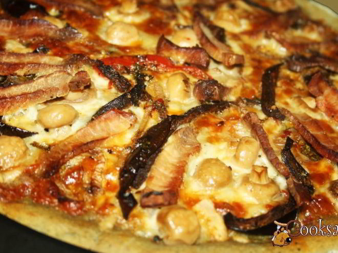 Рецепт пиццы на сером тесте