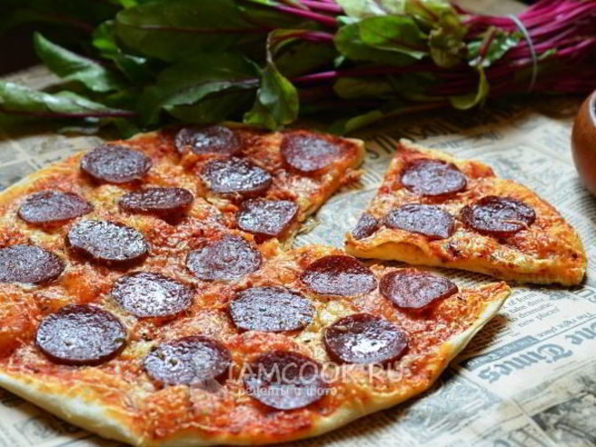 Рецепт пиццы пепперони