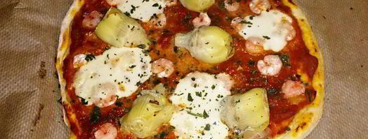 пицца посейдон с артишоками и креветками. Шаг 6