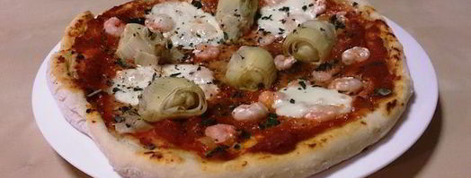 пицца посейдон с артишоками и креветками. Шаг 7