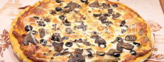 пицца с колбасой и грибами. Шаг 7