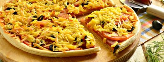 пицца с колбасой и маслинами. Шаг 4