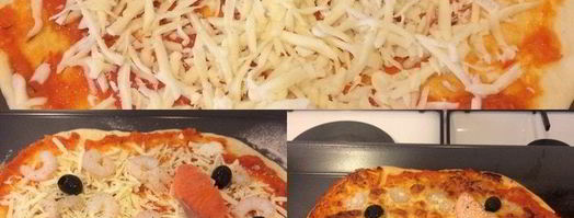 пицца с креветками и семгой. Шаг 5