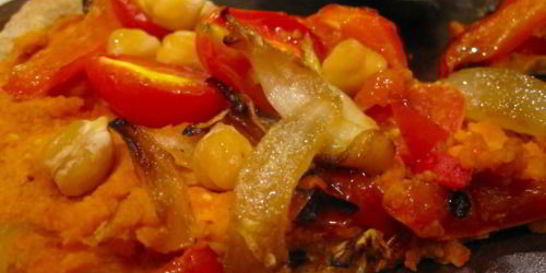 Пицца с овощами и нутом