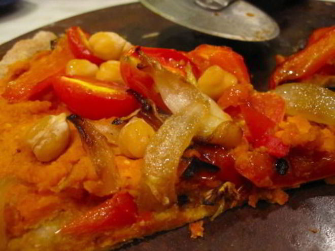 Рецепт пиццы с овощами и нутом