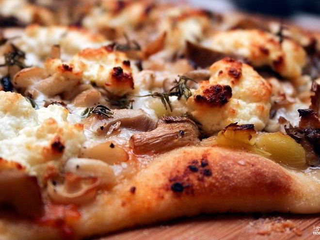 Рецепт пиццы с солеными грибами