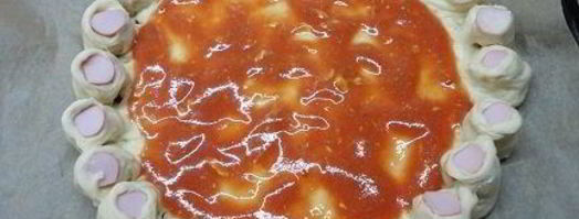 пицца с сосисками. Шаг 6