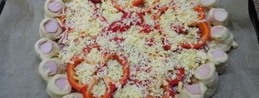 пицца с сосисками. Шаг 8