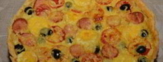 пицца с сосиской и помидорами. Шаг 10