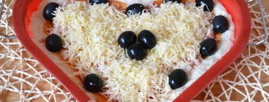 пицца-сердце с ветчиной и сыром. Шаг 19